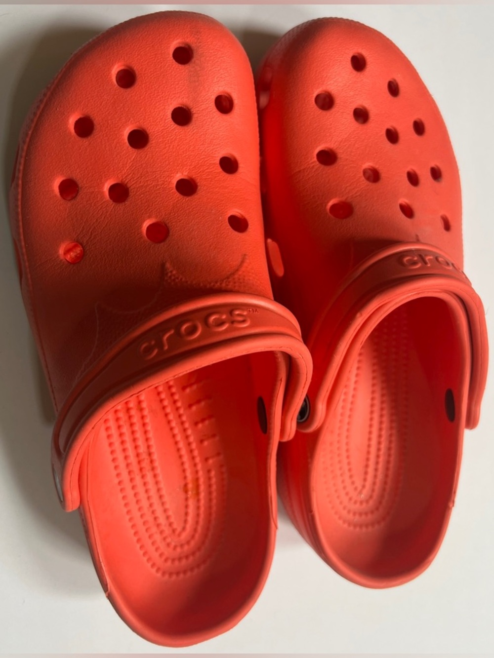 CROCS Classic Clogs Salmon Red Comfort Slip-On Unisex Women's 8-9 Men's 6-7 - Picture 6 of 8